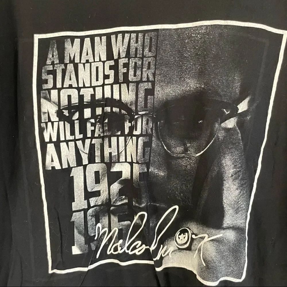 Sol’s Malcom X Black T-Shirt 3X - Picture 2 of 4